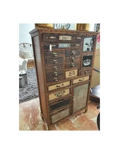 CAJONERA DECORATIVA ENCERADA INDUSTRIAL | Aparador y vitrinas