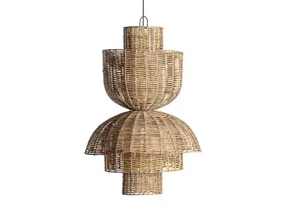 LÁMPARA DE COLGAR PLISSÉ RATTAN | Tienda