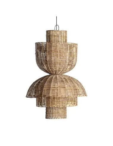 LÁMPARA DE COLGAR PLISSÉ RATTAN | Tienda