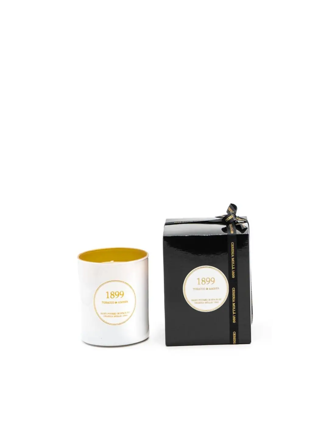 Cereria Molla Tobacco & Amber White & Gold Scented Candle